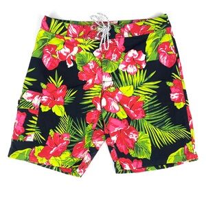 J. Crew 9" Stretch Eco Board Short In Hibiscus Print For Men